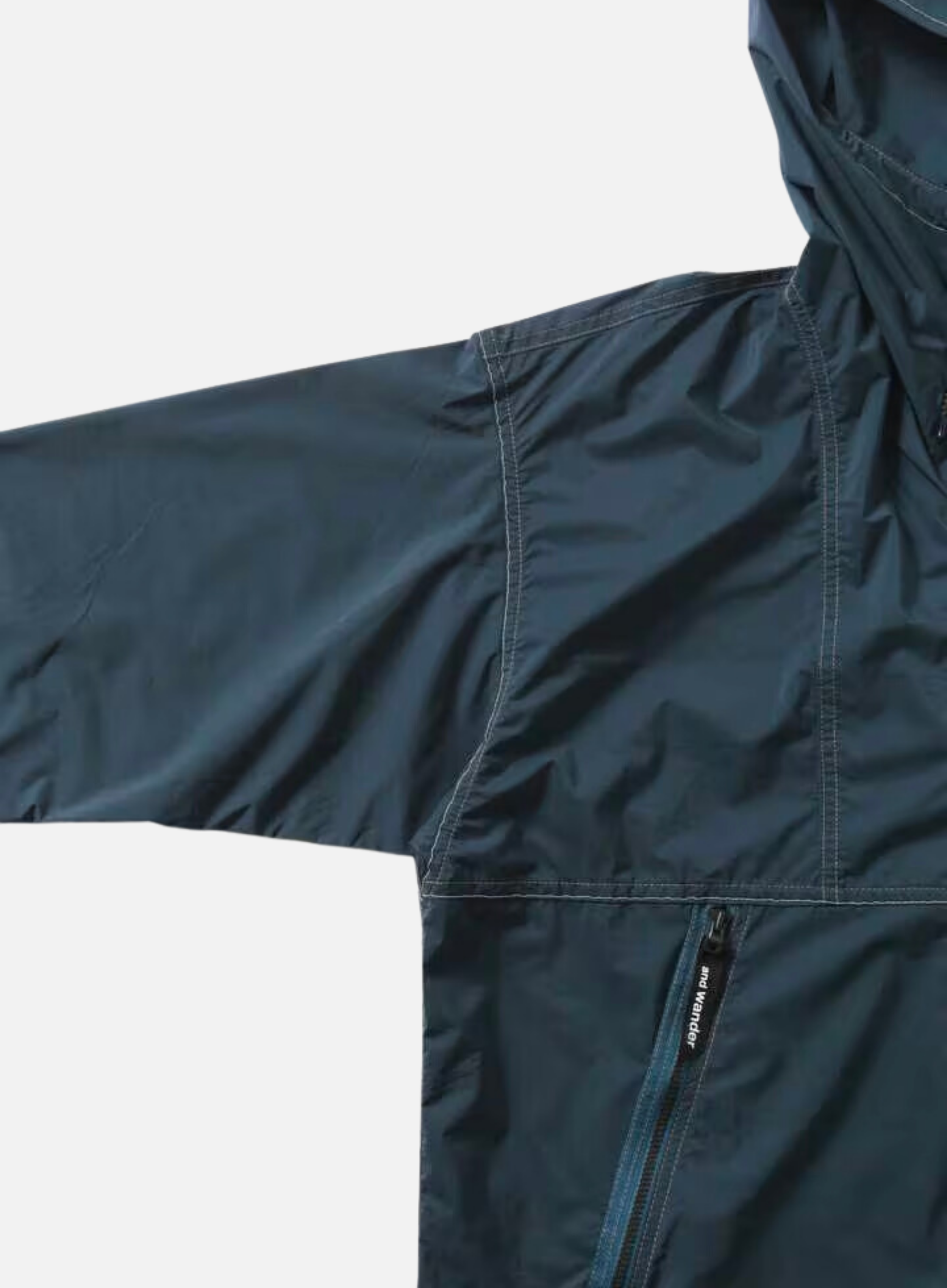 And Wander x Gramicci Patchwork Wind Hoodie (Black) — Cafeteria Media